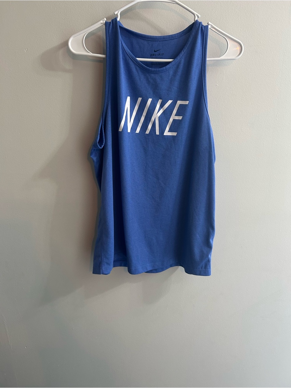 Nike Blue Dri-FIT Performance Tank with Black Logo